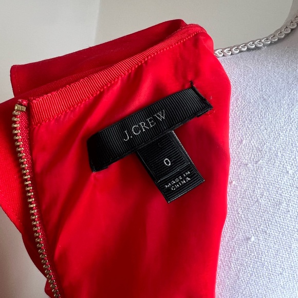 J. CREW Ruffled Short Shoulder Sleeve Midi Red Dress - Picture 2 of 13